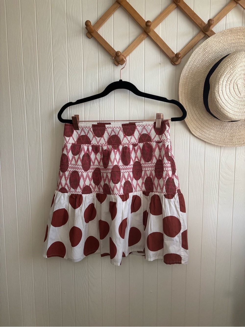 Maeve polka dot skirt
